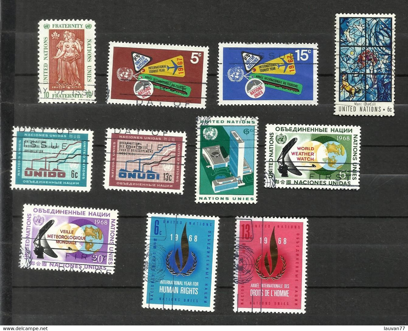 Nations Unies (N.Y) N°168, 170, 171, 174, 179 à 185 Cote 4.45€ - Used Stamps