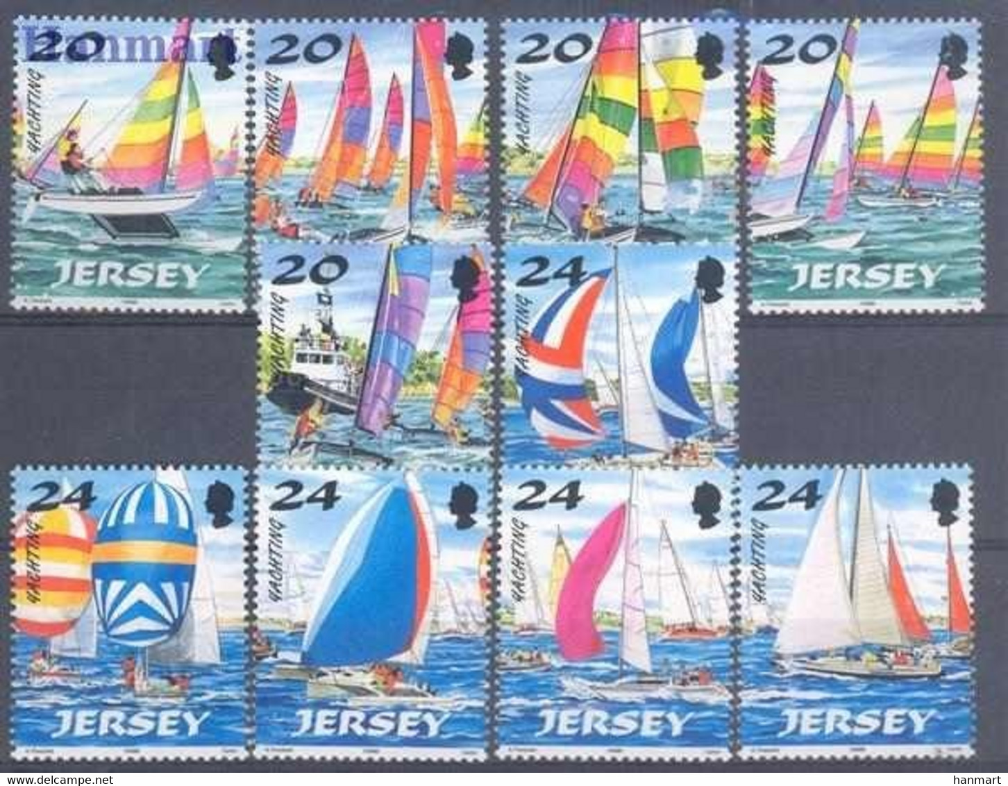 Jersey 1998 Mi 831-840 MNH  (ZE3 JRS831-840) - Zeilen