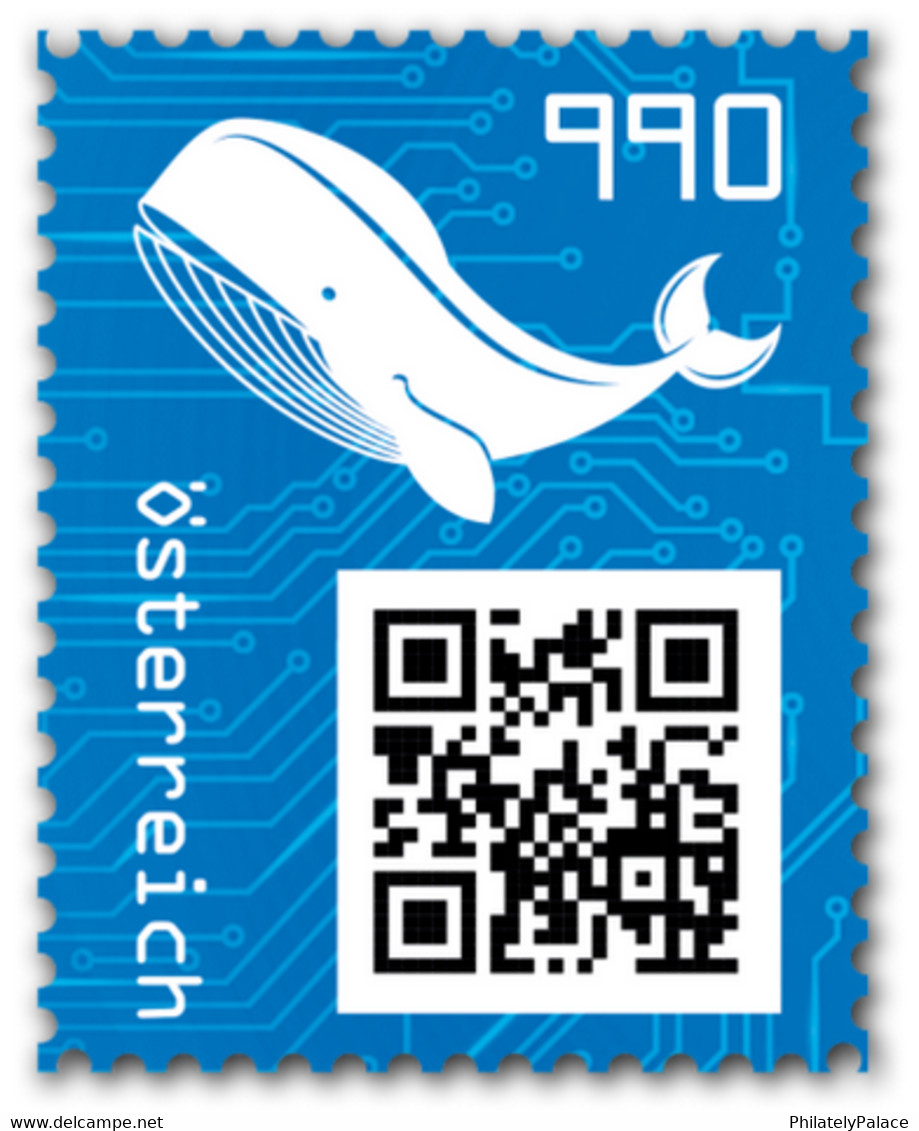 2021 Crypto Stamp Crypto Schwarz 3.0 - QR Code - Crypto Blue Whale MNH  (**) RARE - Unused Stamps