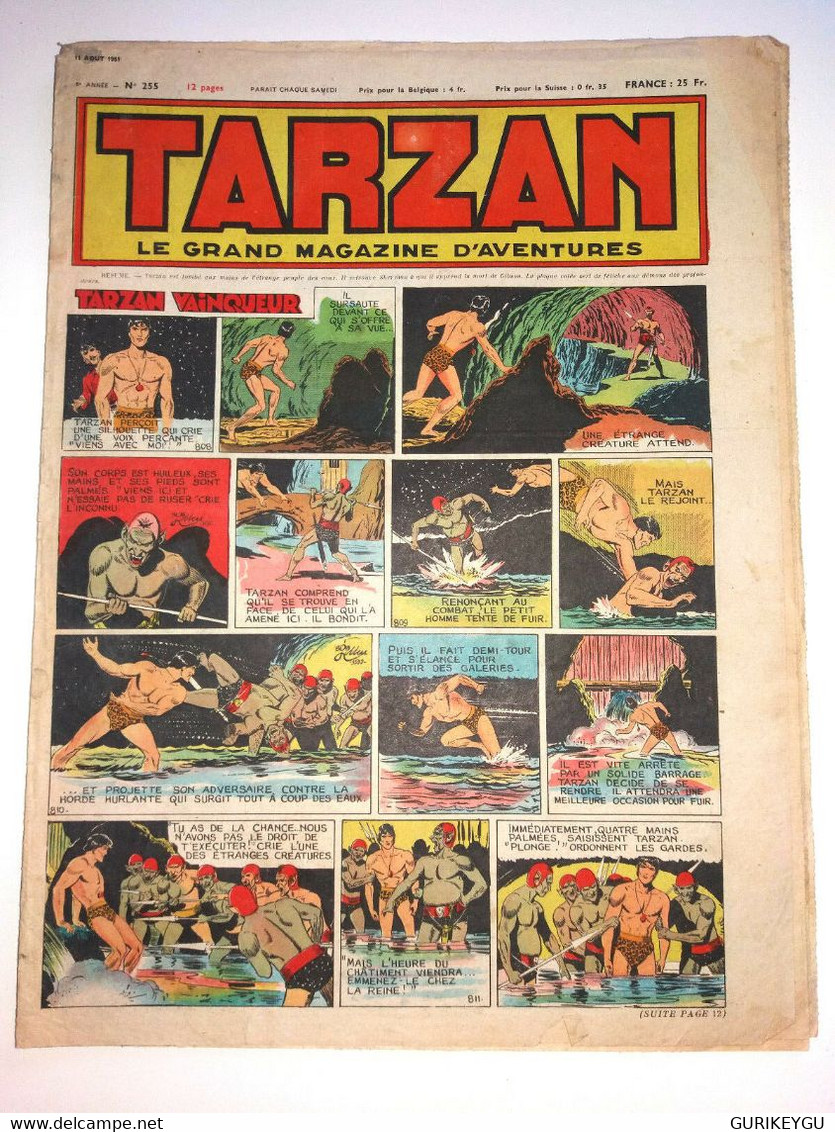 Bd TARZAN Vainqueur N° 255 Rocky RIDER Don Winslow NAT BUFFALO BILL 11-8-1951 - Sylvain Et Sylvette