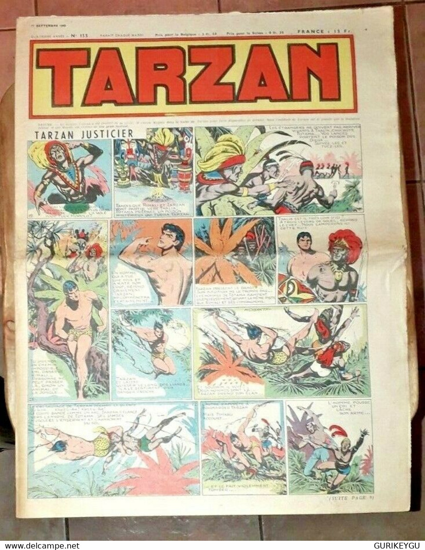 TARZAN 155 Risque Tout BUFFALO BILL Quatre Vingt Treize De VICTOR HUGO 11/9/1949 - Sylvain Et Sylvette