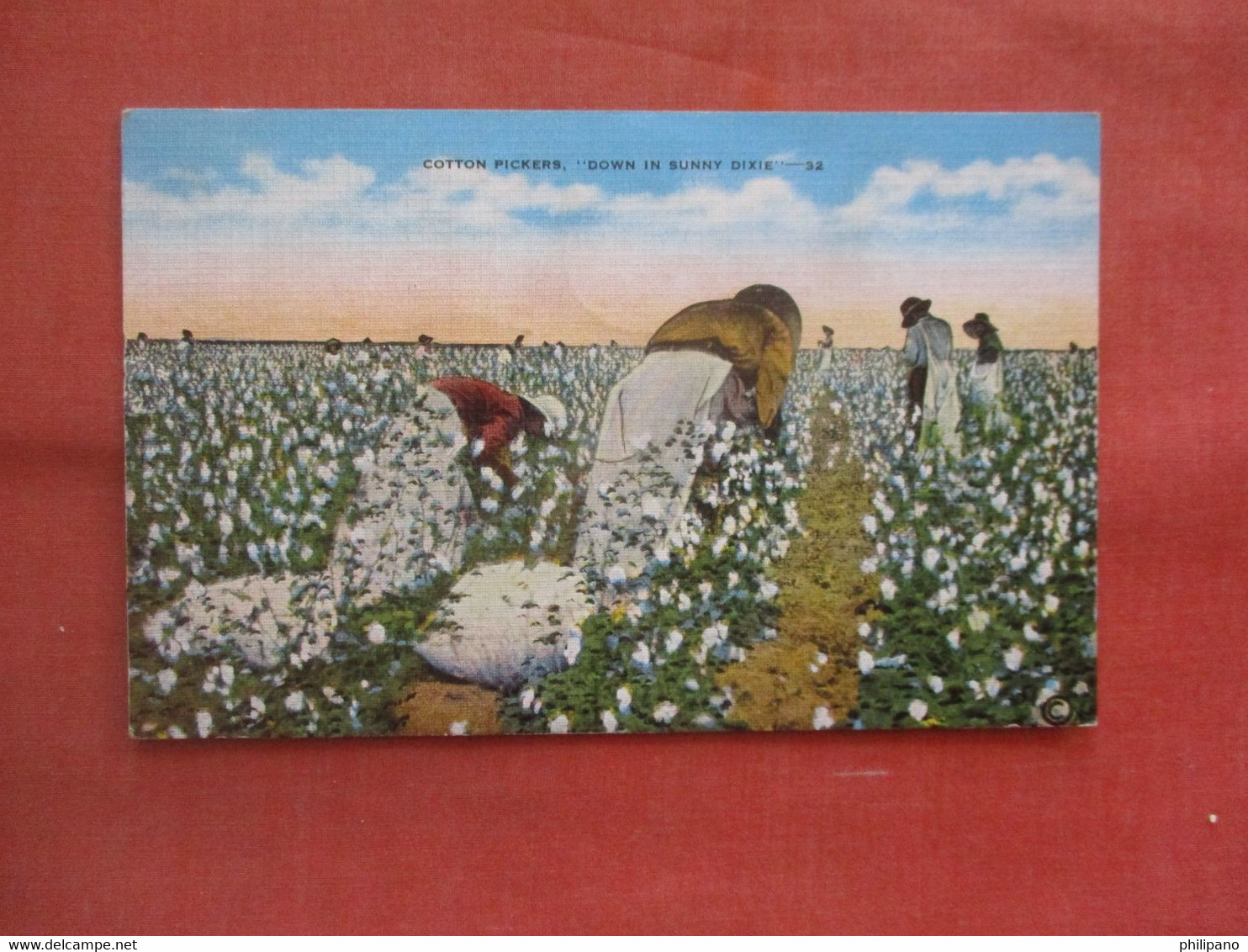 Black Americana  Cotton Pickers Down In Sunny Dixie.   Ref  5324 - Black Americana