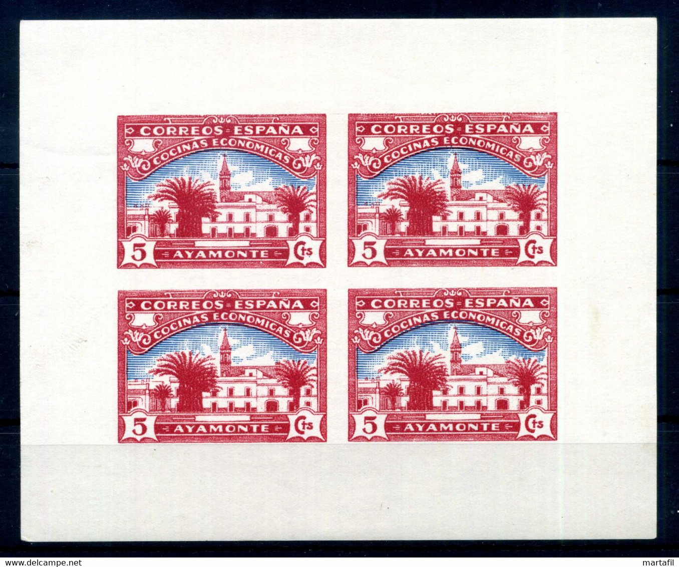 1937 SPAGNA "COCINAS ECONOMICAS AYAMONTE VIVA FRANCO" - Unused Stamps