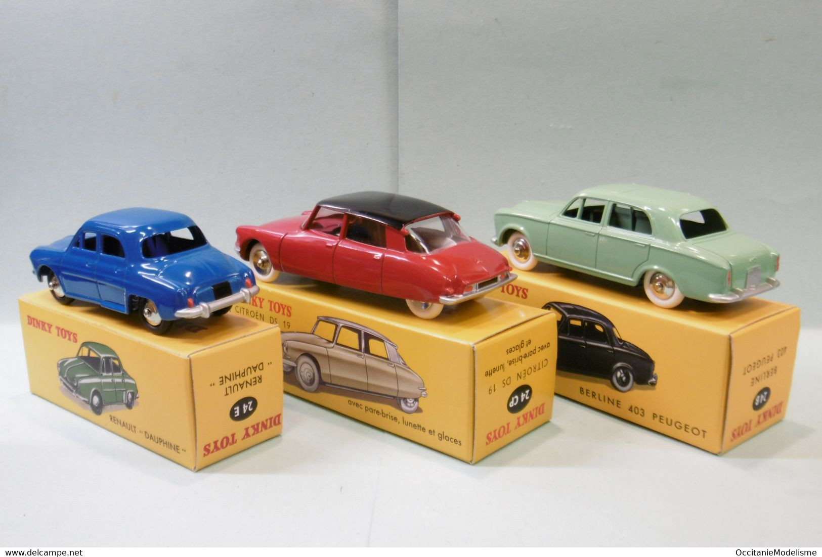 Dinky Toys / Atlas - COFFRET Salon De Paris PEUGEOT 403 + DAUPHINE + DS 19 Réf. 24 BCE Neuf 1/43 - Dinky