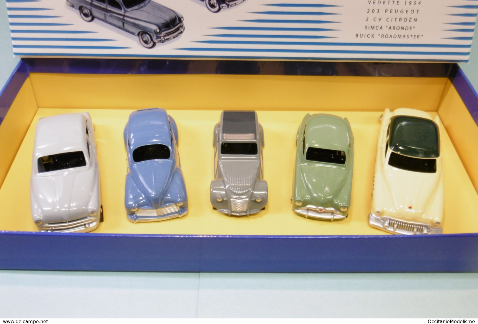 Dinky Toys / Atlas - COFFRET CADEAU Tourisme N°24 Ford + Peugeot + Citroën + Simca + Buick Neuf 1/43 - Dinky