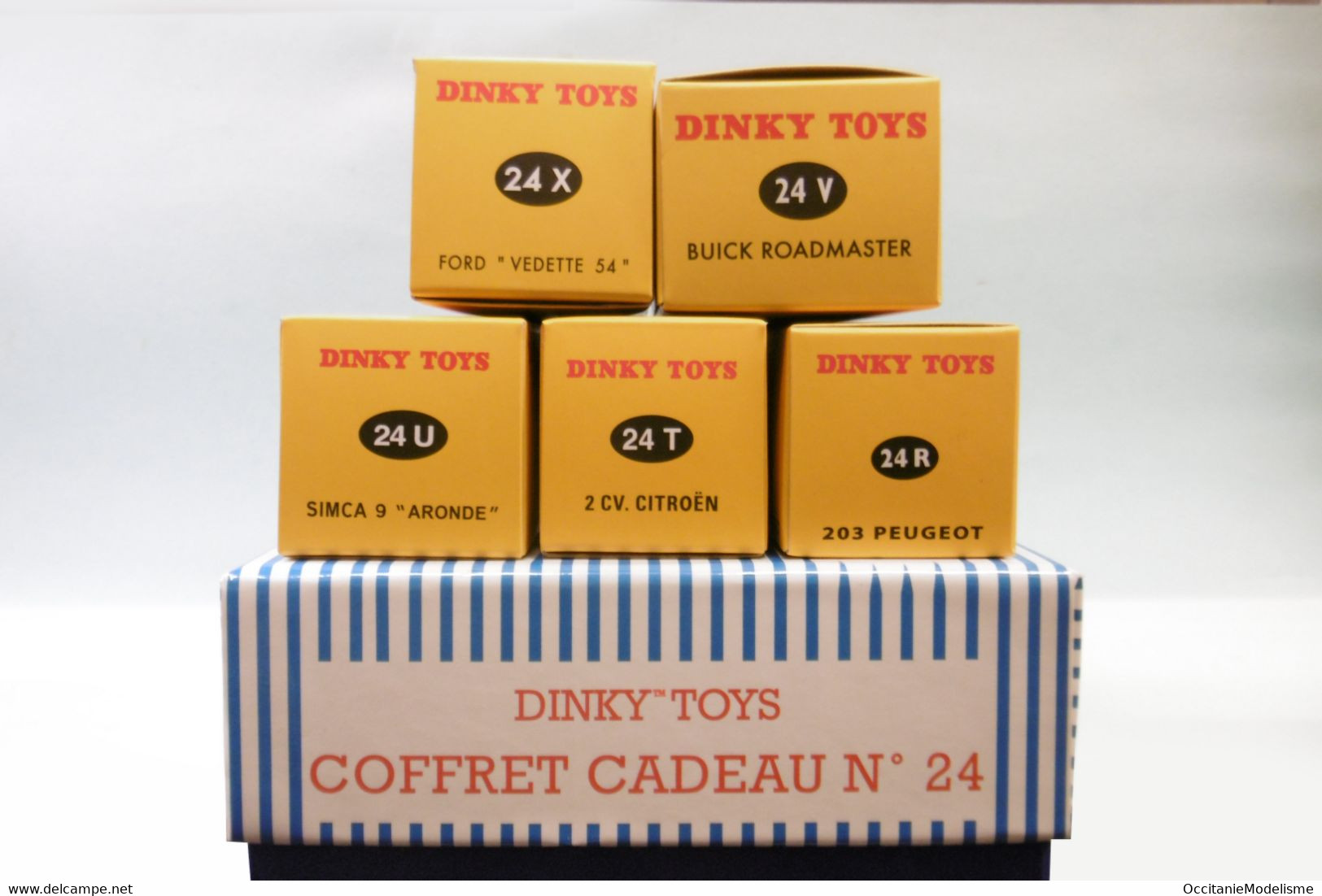 Dinky Toys / Atlas - COFFRET CADEAU Tourisme N°24 Ford + Peugeot + Citroën + Simca + Buick Neuf 1/43 - Dinky