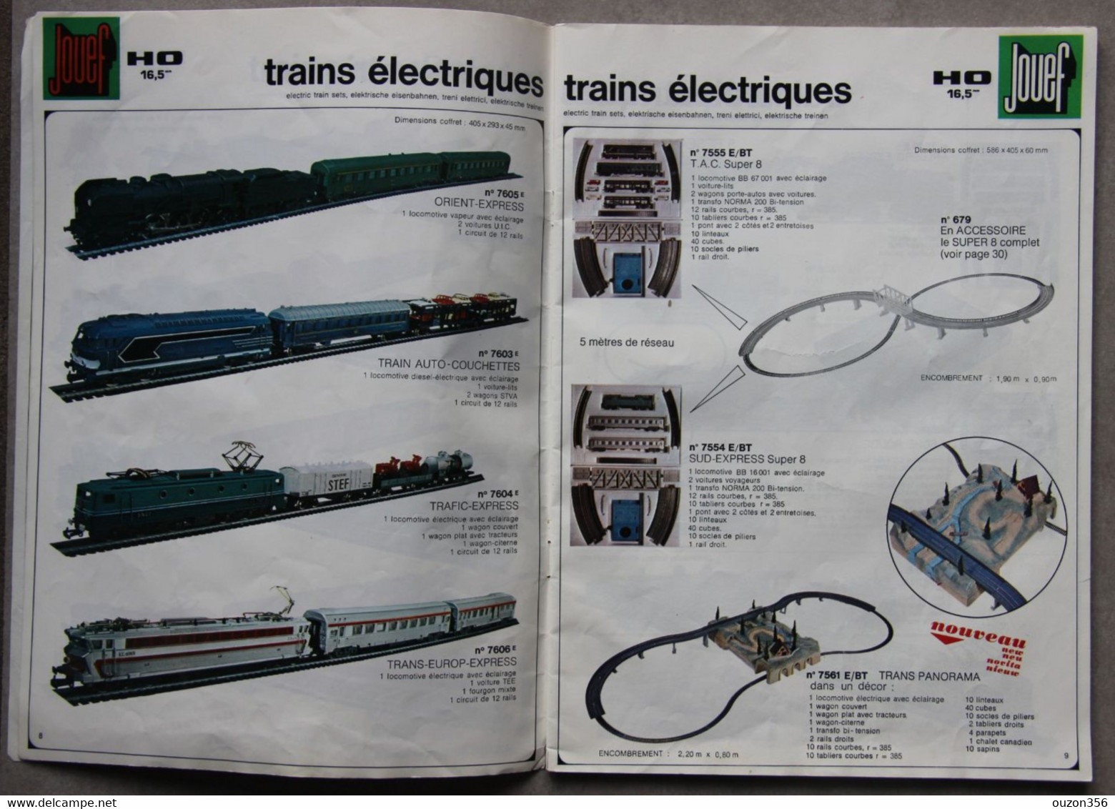 Catalogue JOUEF 1972-1973, Trains, Voitures, Circuits Routiers - Andere & Zonder Classificatie