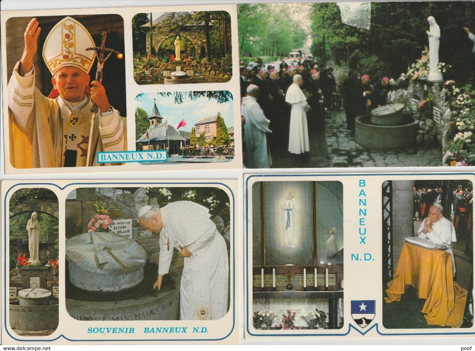 Banneux : Bezoek Paus / Pape / Johannes Paul II In 1985 --- 6 Kaarten - Sprimont