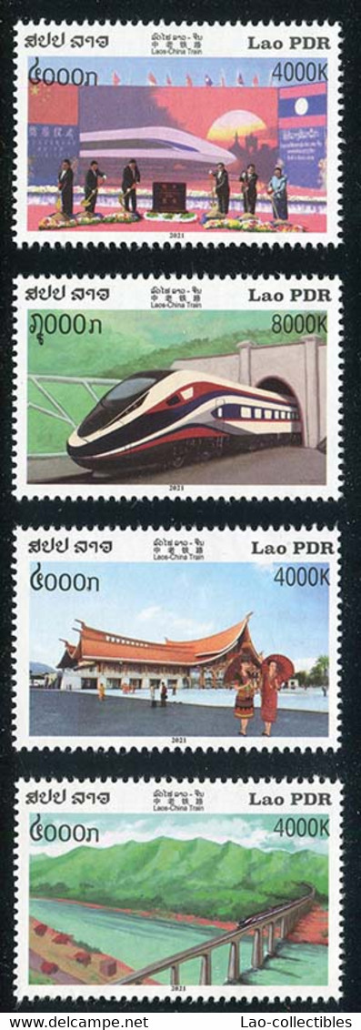 New Issue 2021 - Timbres (4) - Laos - China Train - Laos