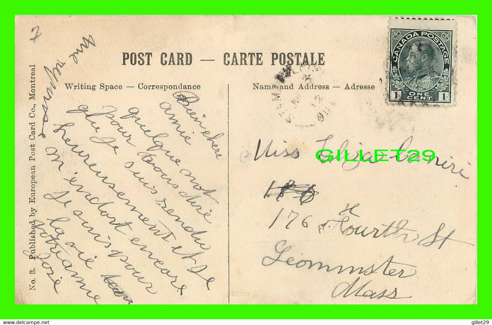 ST HYACINTHE, QUÉBEC - COUVENT DE LA PRÉSENTATION DE MARIE - CIRCULÉE EN 1912 - PUB. BY EUROPEAN POST CARD CO - - St. Hyacinthe