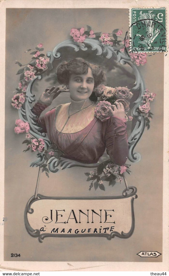 ¤¤   -   Carte Fantaisie  -  Prénom " JEANNE "    -  Femme     -  ¤¤ - Prénoms