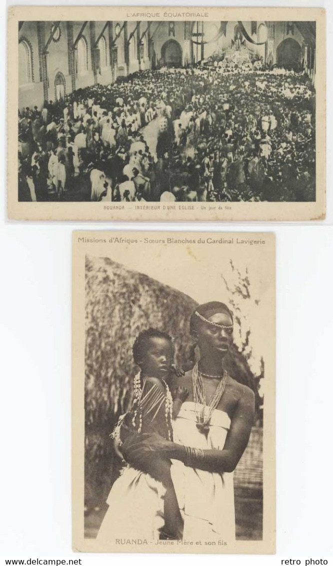 2 Cpa Rwanda ( Rouanda ) - Soeurs Blanches Du Cardinal Lavigerie / Intérieur D'une église   ( S.8332 ) - Rwanda