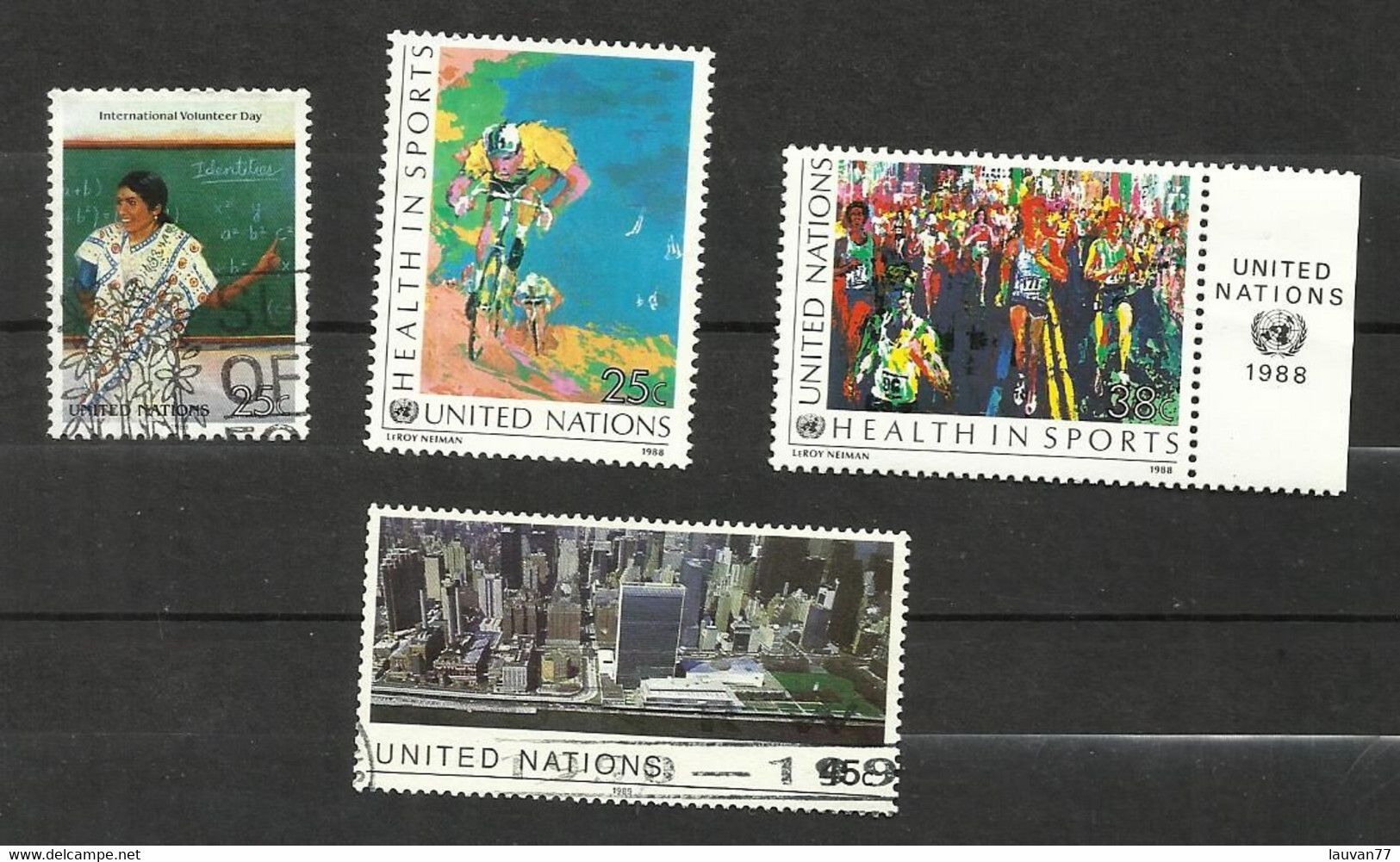 Nations Unies (N.Y) N°517, 519, 520, 542 Cote 4€ - Gebraucht