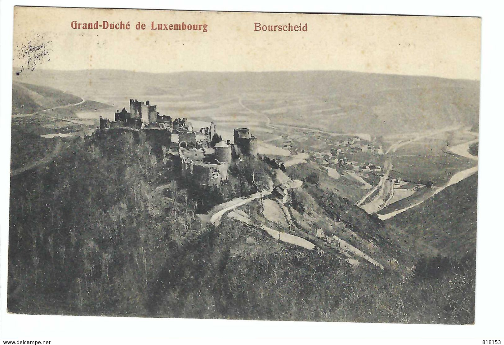 Bourscheid  Panorama  1909 - Burscheid