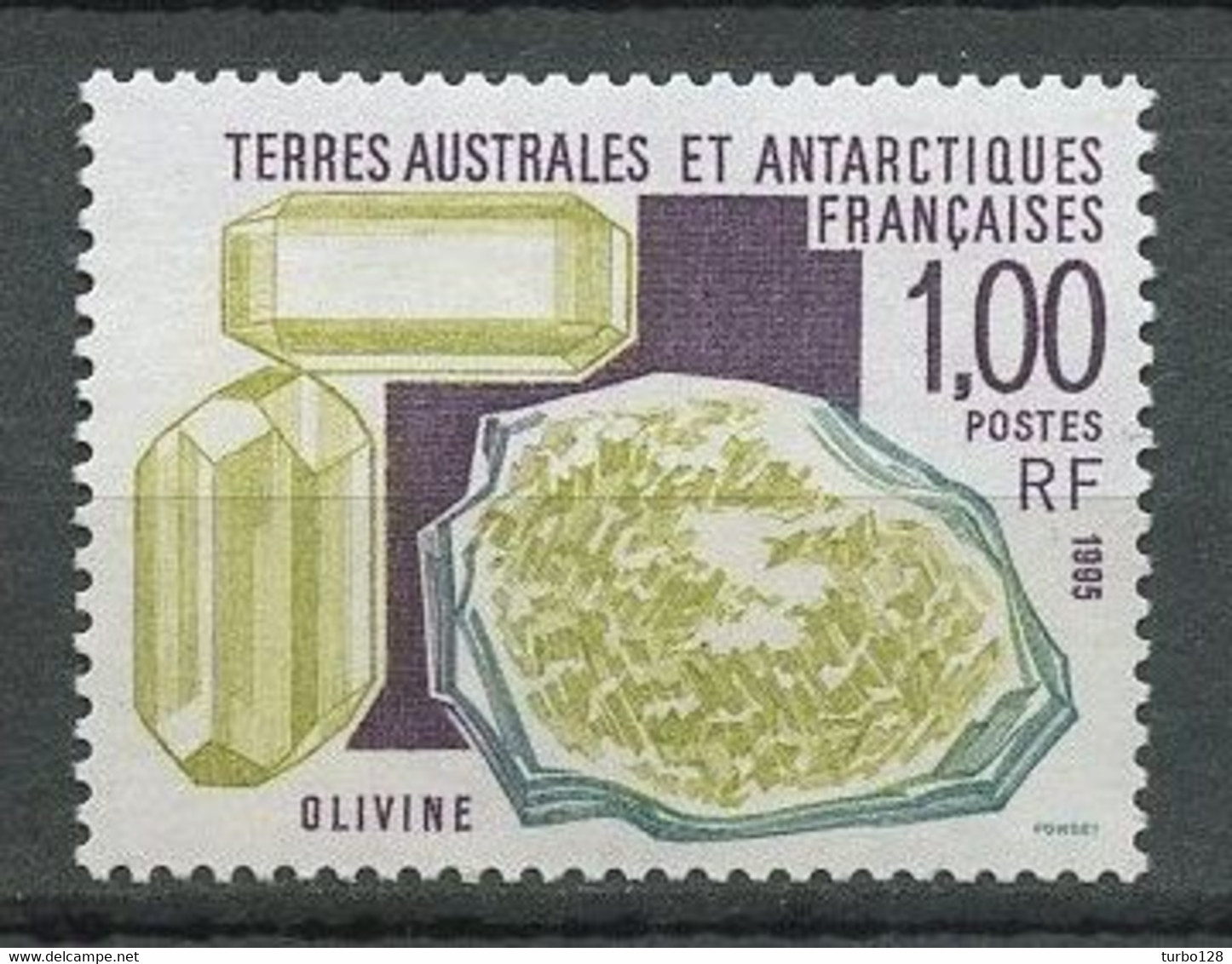 TAAF 1995  N° 195 ** Neuf MNH Superbe Minéraux L' Olivine Cristallisation Minerals Géologie - Neufs