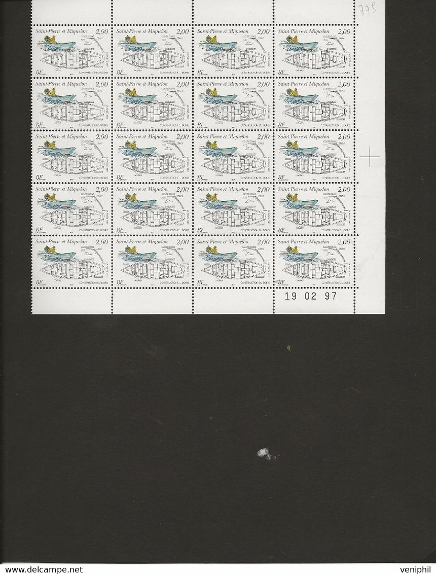 ST PIERRE ET MIQUELON -  N° 645 NEUF SANS CHARNIERE EN BLOC DE 20 COIN DATE-ANNEE 1997 - COTE : 28 ,00 € € - Nuevos