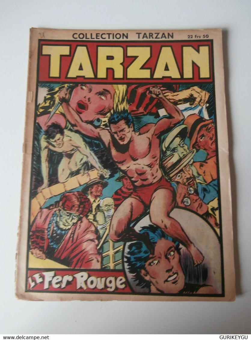 Collection TARZAN N° 21 LE FER ROUGE  éditions Mondiales 1947 - Tarzan