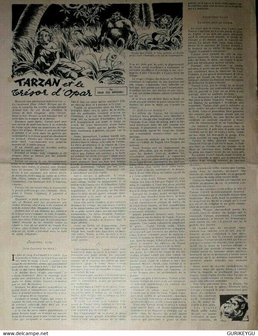 Tarzan Et Le Tresor D'opar EDGAR RICE BURROUGHS 1940 JANE CLAYTON En Péril ..... - Tarzan