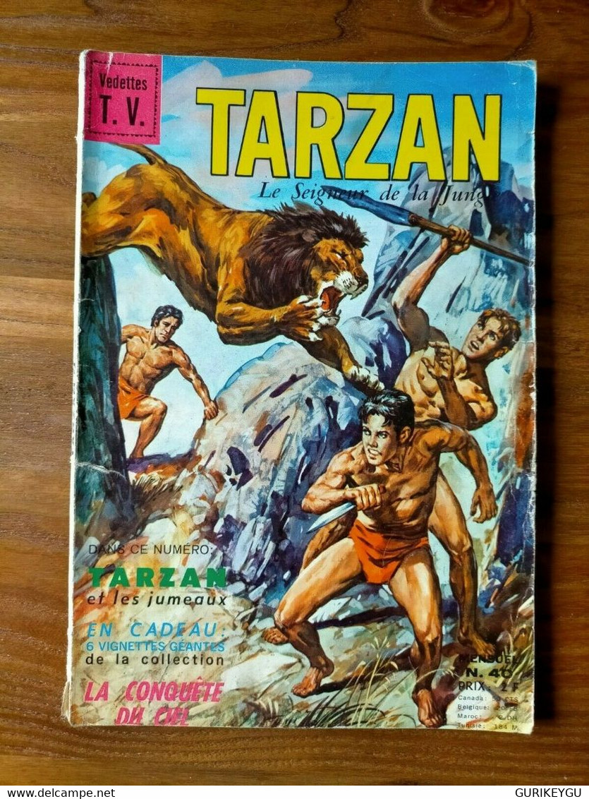 TARZAN N° 40 Sagedition 1971 KORAK + Vignettes Conquête Du Ciel - Tarzan