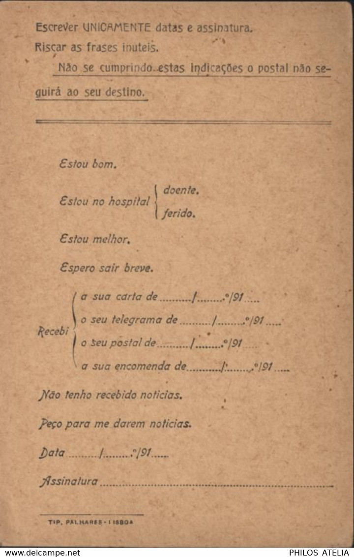 Portugal Guerre 14 CP Franchise Corpo Expedicionario Português Bilhete Postal Ofera Da Associaçao Fraternidade Militar - Ungebraucht