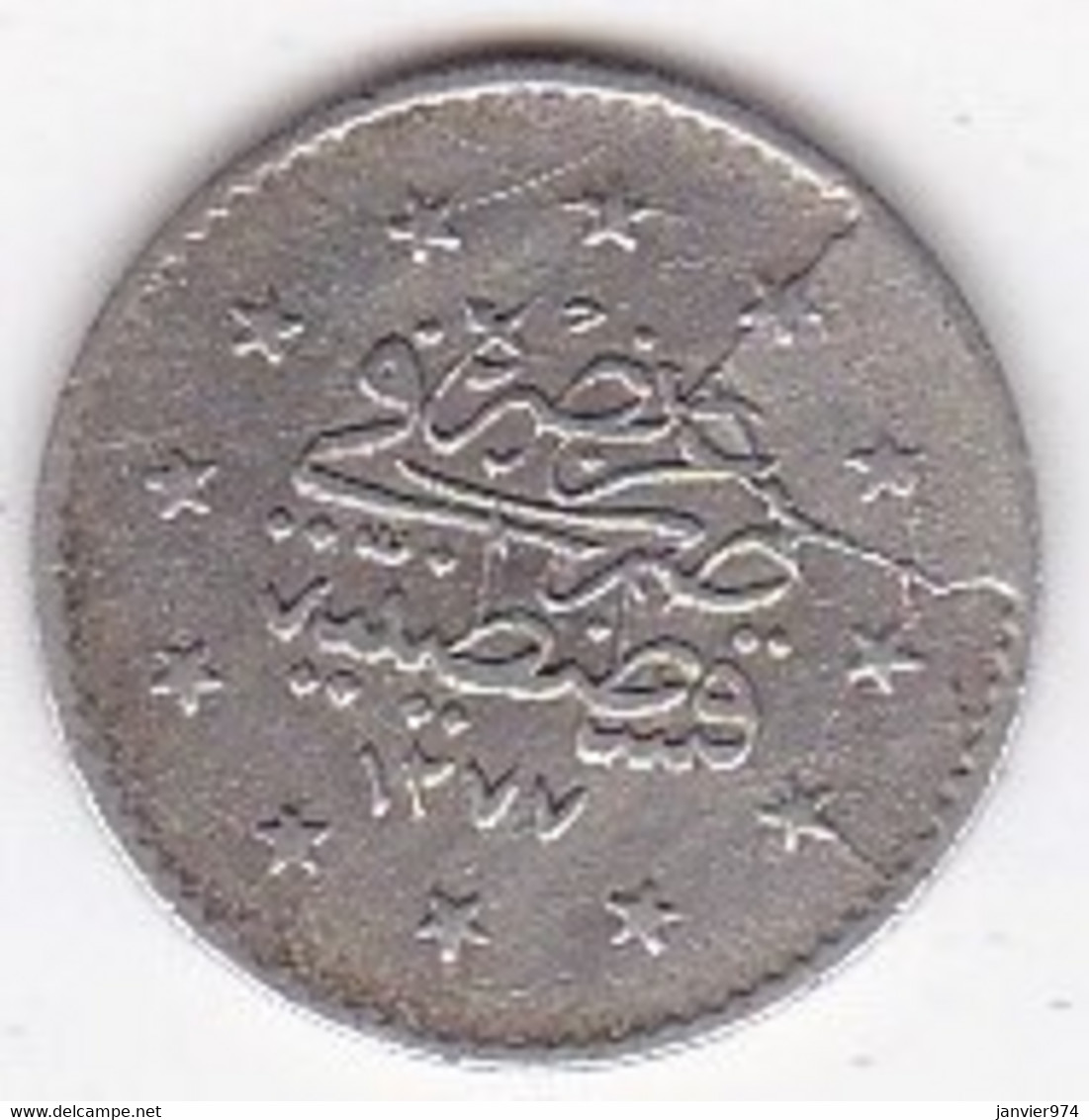 Turquie , 1 Kurus  AH 1277 (1862) Year 2 Abdul Aziz , En Argent ,KM# 689 - Turkey