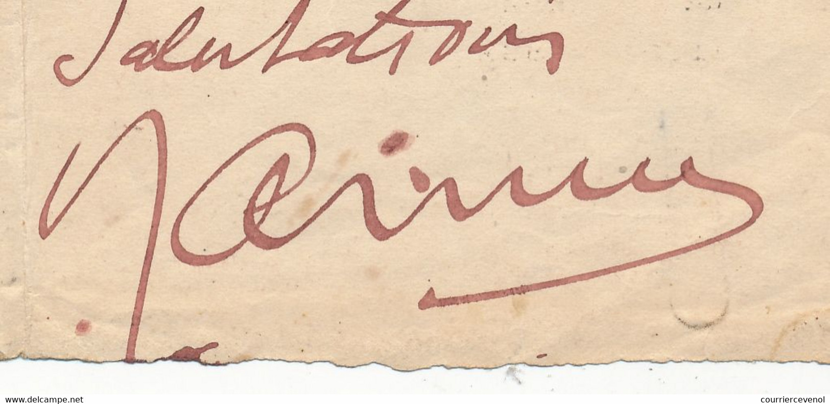 2 Lettres Autographes De RAIMU, 1 Avec En-tête "Ker-Mocotte" Bandol (Var), Adressées à M. Van Der Mey, Entrepreneur - Other & Unclassified