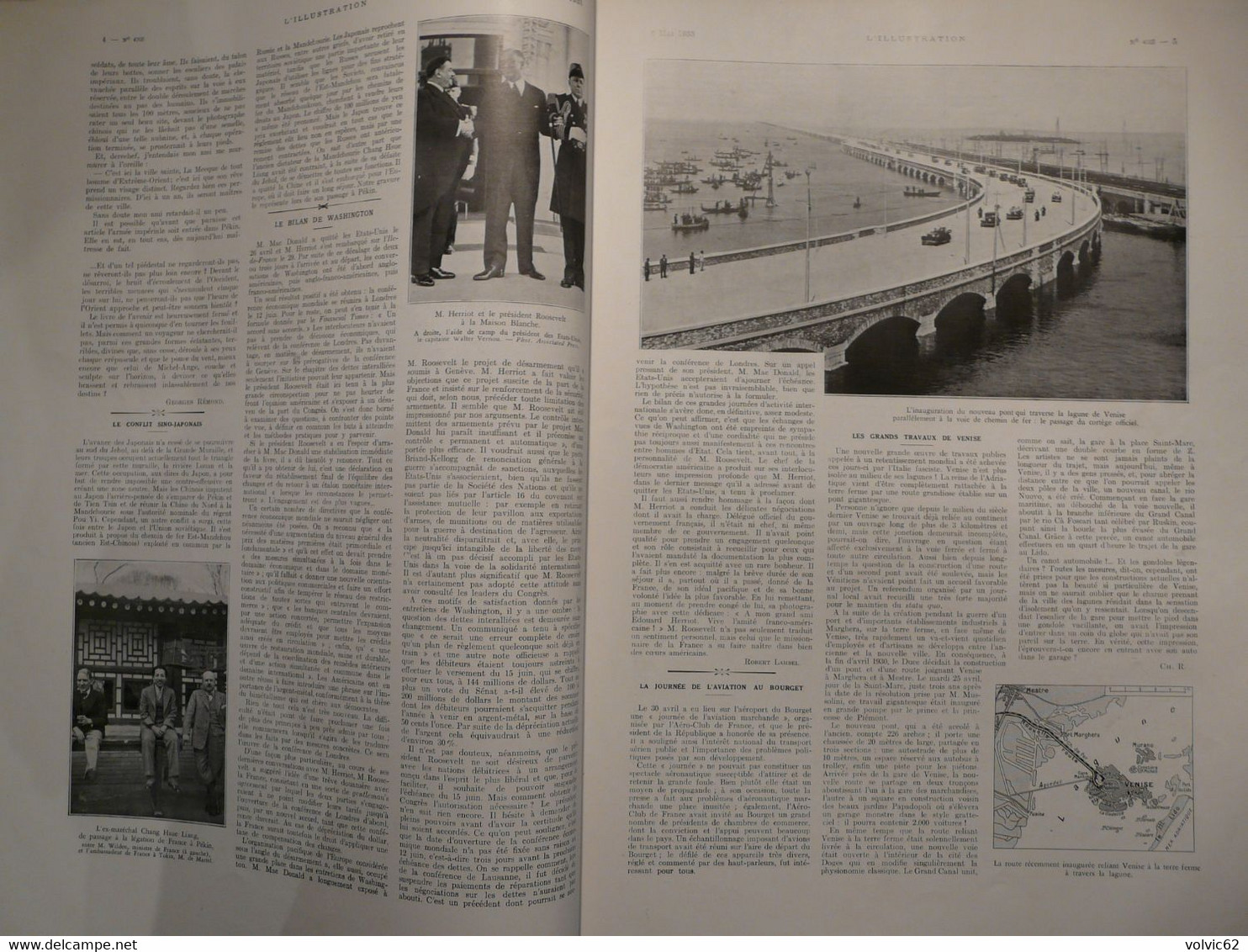 Illustration 4705 1933 Bourget Venise Monaco Comtesse Noailles Marseille Mossamédès Zambèze Paul Raynal Murols - L'Illustration