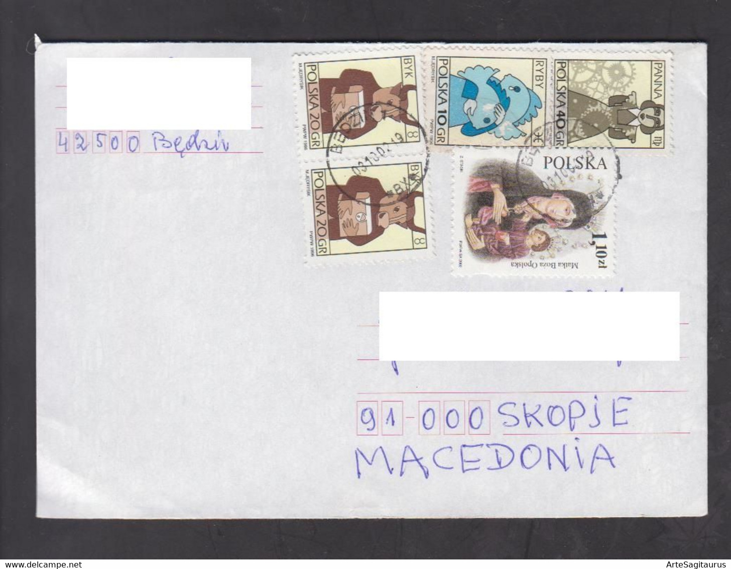 POLAND, COVER, REPUBLIC OF MACEDONIA, Zodiacs, Religion, Orthoox + - Cartas & Documentos