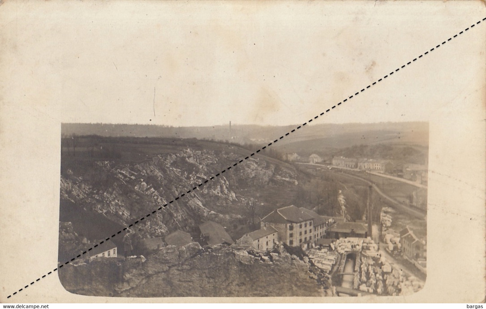 Rare Carte Photo De Bouffioulx Marbrerie Guyaux Carrière - Châtelet