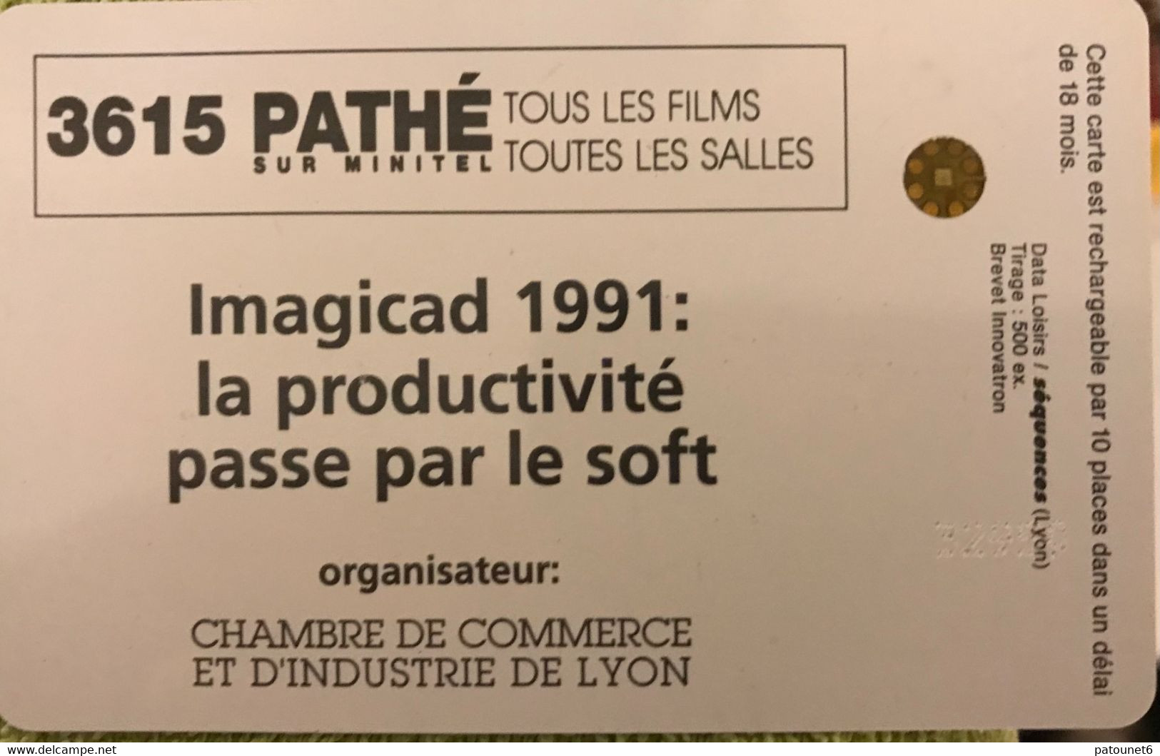 FRANCE  -  Cinécartes Pathé  - Imagicad 91  -  SC5 AB - Kinokarten