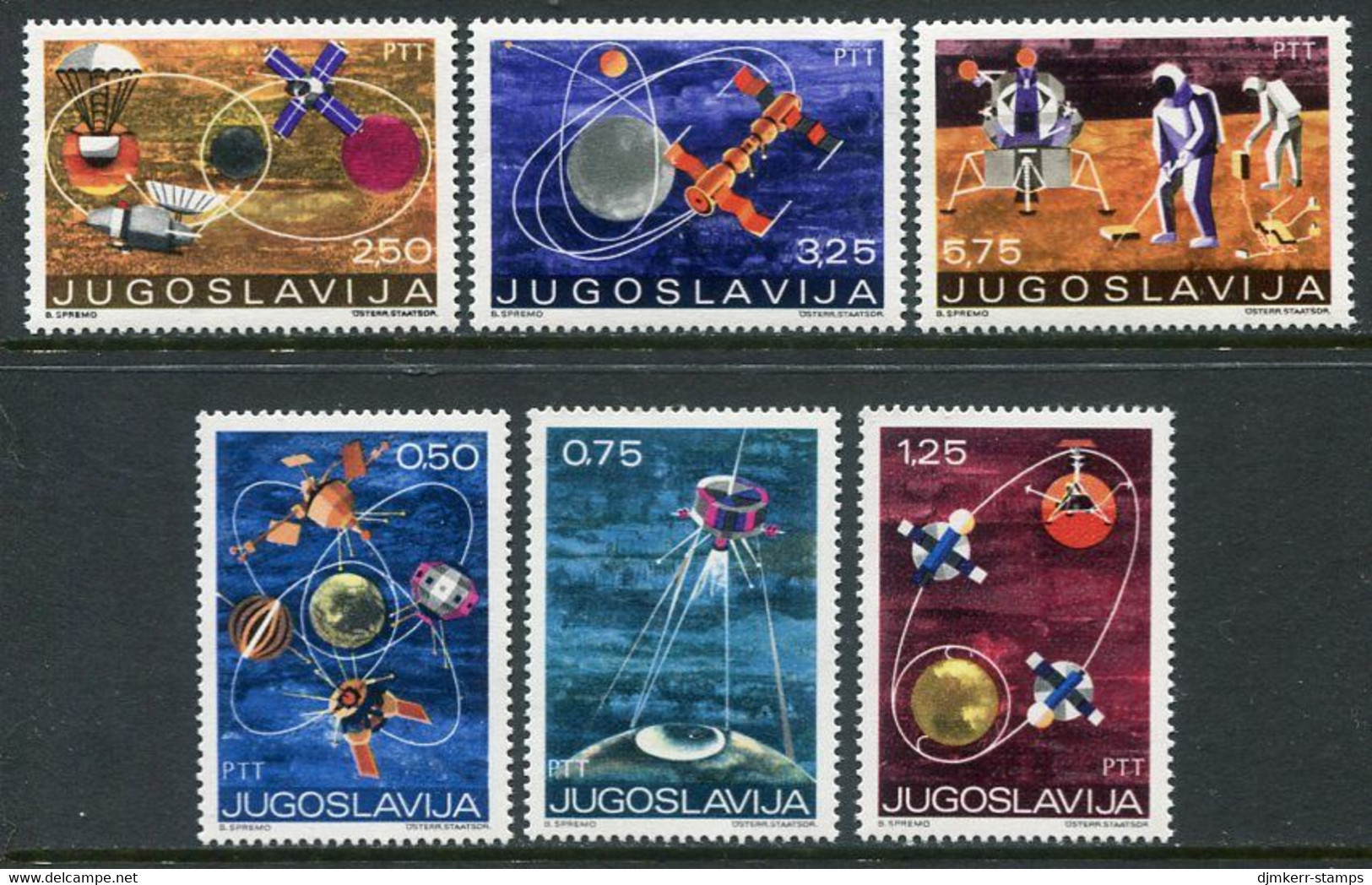 YUGOSLAVIA 1971 Space Research MNH / **. Michel 1409-14 - Unused Stamps
