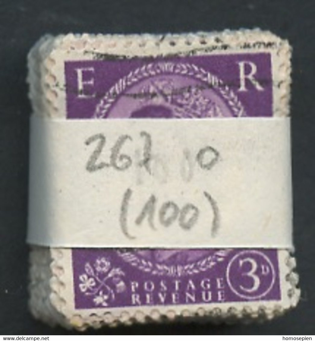 Grande Bretagne - Great Britain - Großbritannien Lot 1952-54 Y&T N°267 - Michel N°262 (o) - Lot De 100 Timbres - Hojas & Múltiples