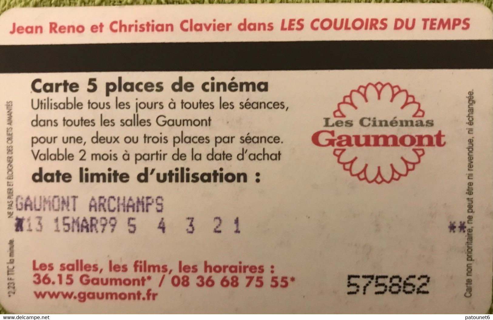 FRANCE  -  Cinécartes  -  Gaumont  -  Les Visiteurs II/2 - Cinécartes