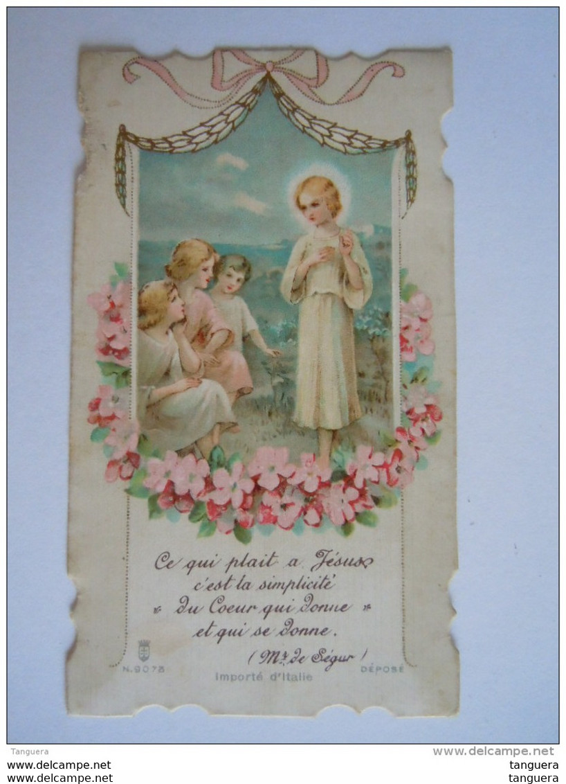 Ce Qui Plait A Jésus C'est La Simplicité Image Pieuse Holy Card Santini Déposé Italy N.9073 - Santini