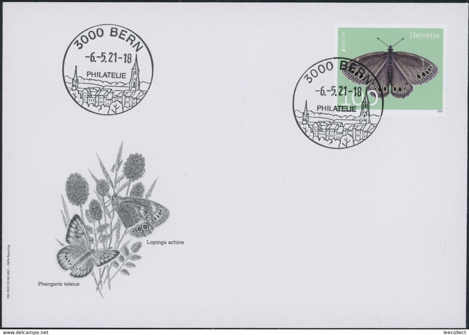 Suisse - 2021 - Europa - Ersttagsbrief FDC U1 ET - Lettres & Documents