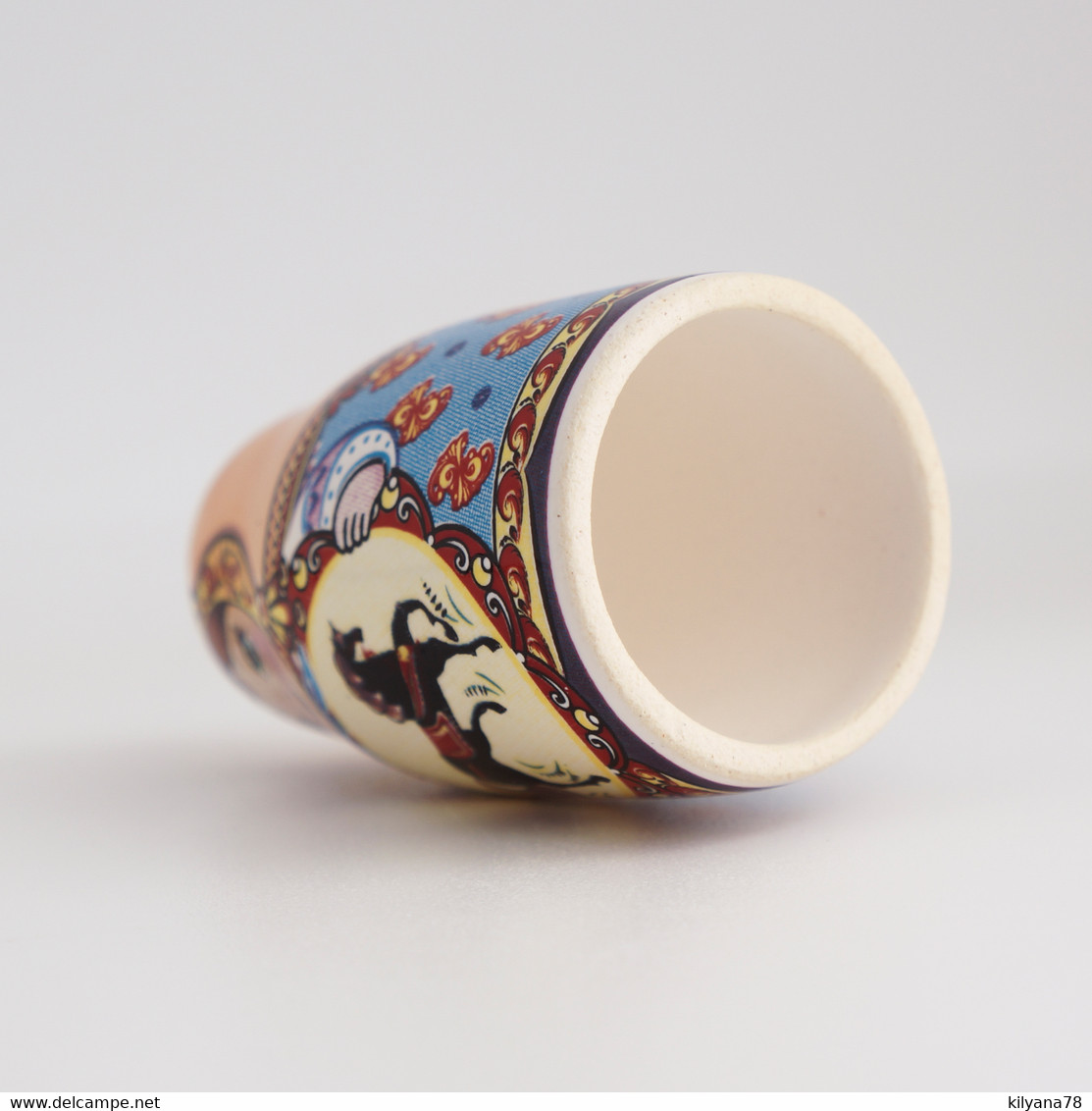 Thimble Big MATRYOSHKA DOLL Horse Nesting Porcelain Russian Ethnic Souvenir