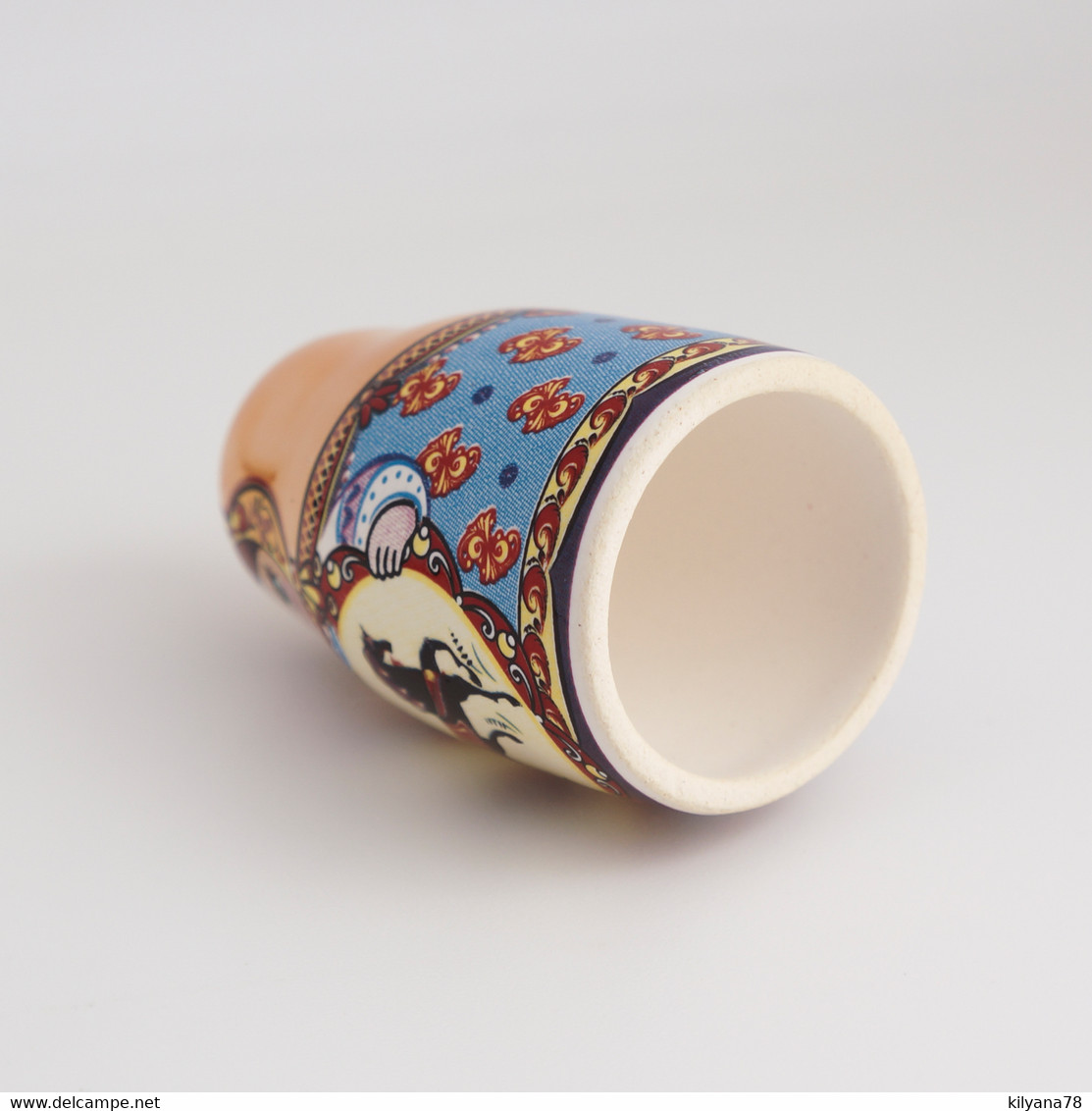 Thimble Big MATRYOSHKA DOLL Horse Nesting Porcelain Russian Ethnic Souvenir