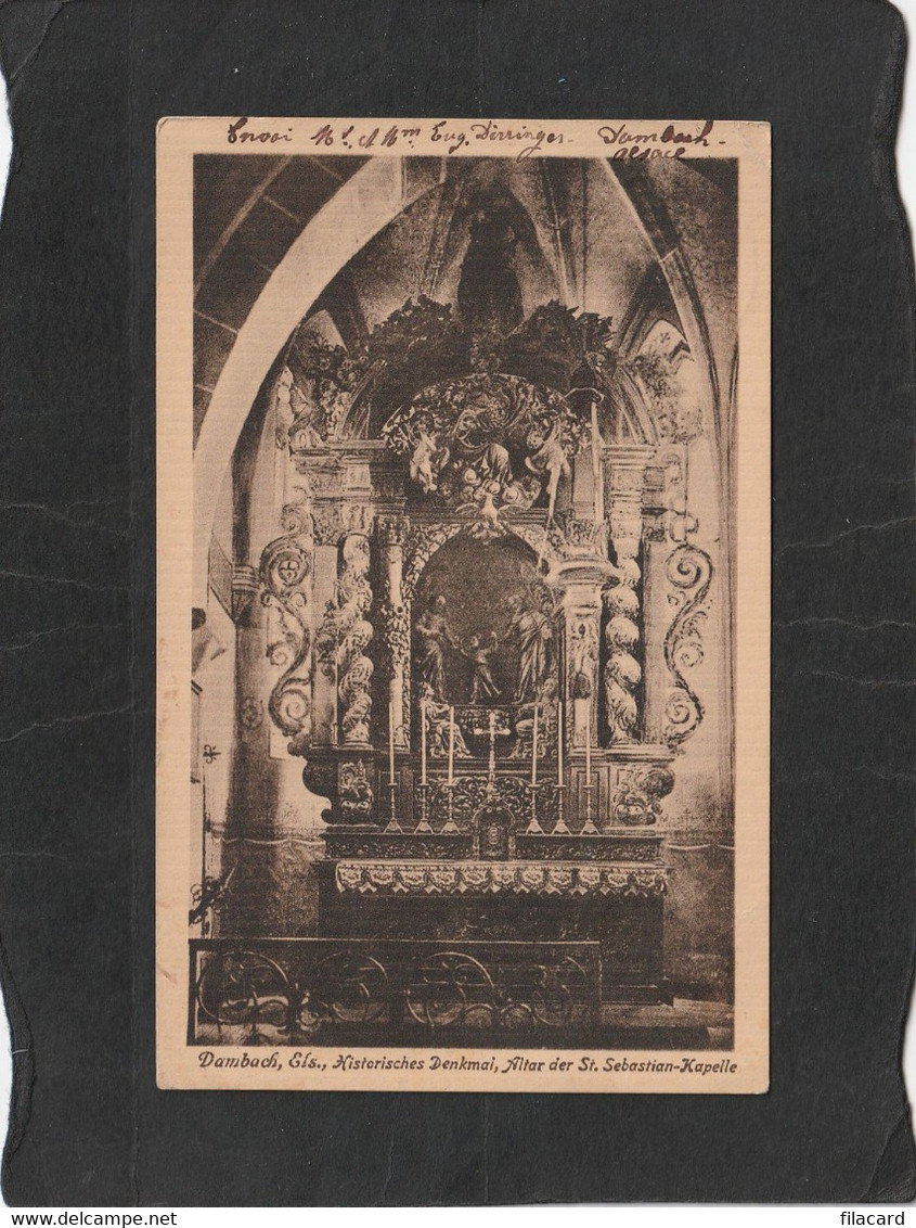 106519       Germania,  Dambach,  Els.,  Historisches  Denkmal,  Altar  Der  St.  Sebastian-Kapelle,   VGSB  1919 - Birkenfeld (Nahe)