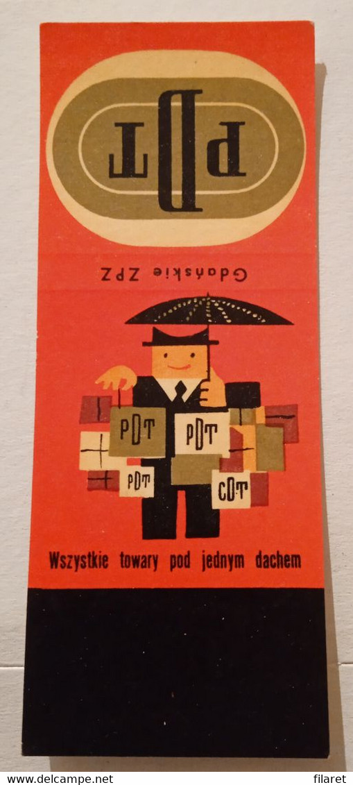 POLAND,POLOGNE,POLISH,GDANSK FACTORY,OLD UNFOLDED MATCHBOX SKILLET - Cajas De Cerillas (fósforos)