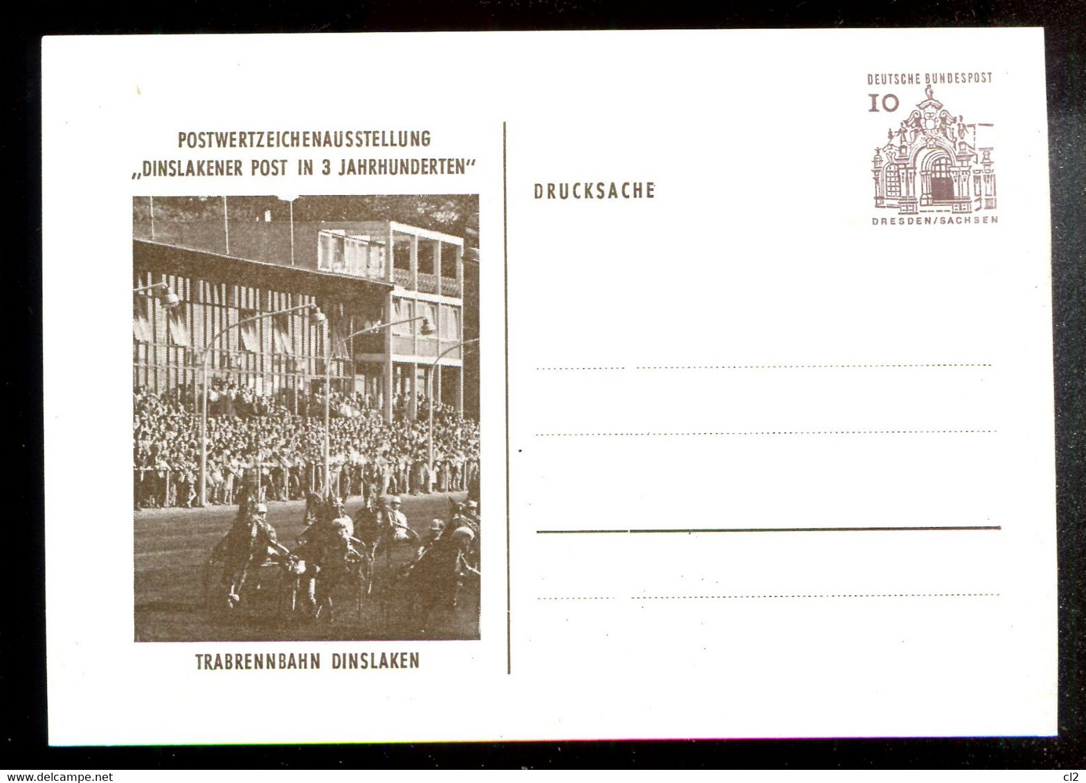 Entier PP33 B2/001 - Postwertzeichenausstellung - Trabrennbahn Dinslaken - Cartes Postales Privées - Neuves