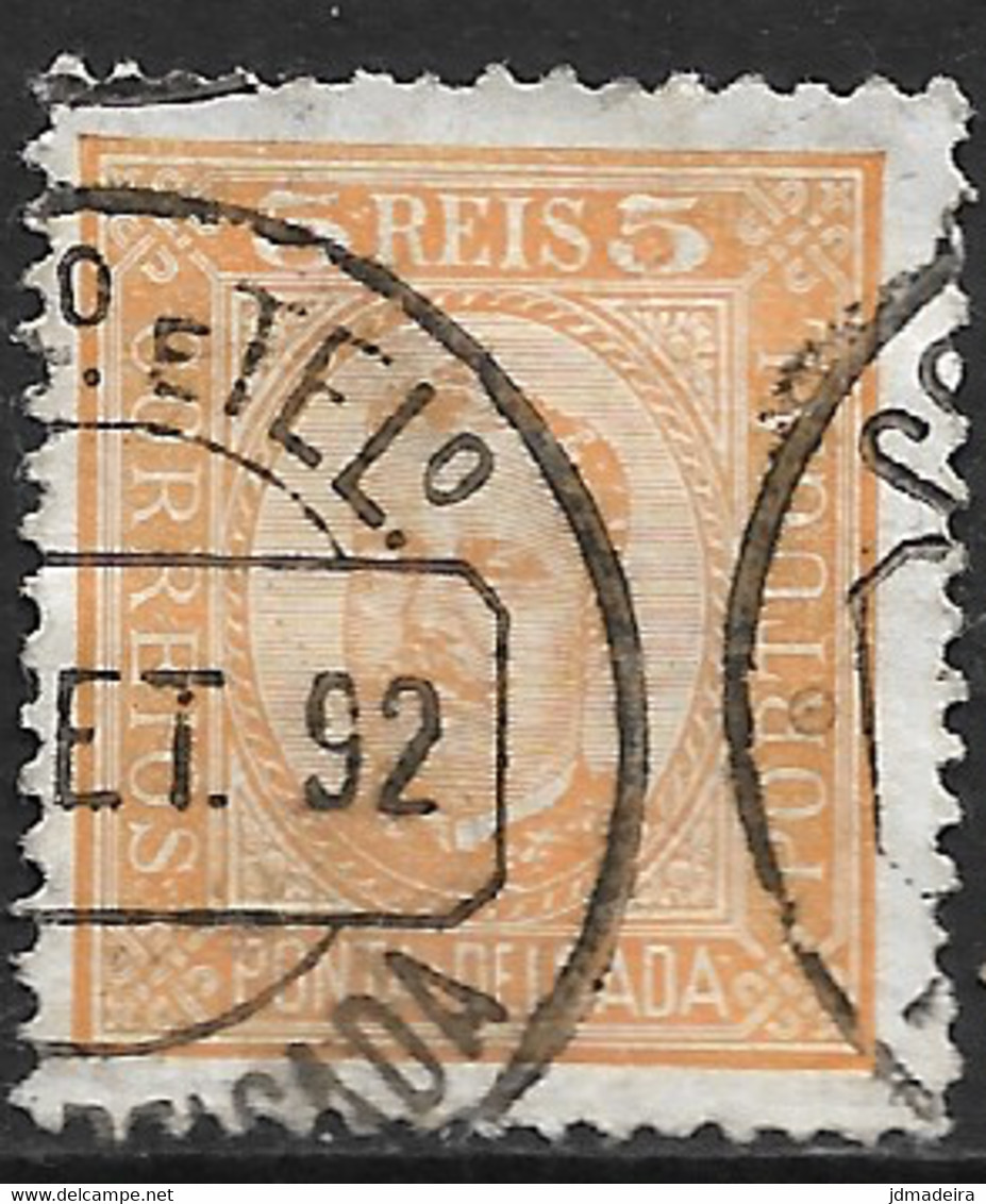 Ponta Delgada – 1892 King Carlos 5 Réis Used Stamp - Ponta Delgada