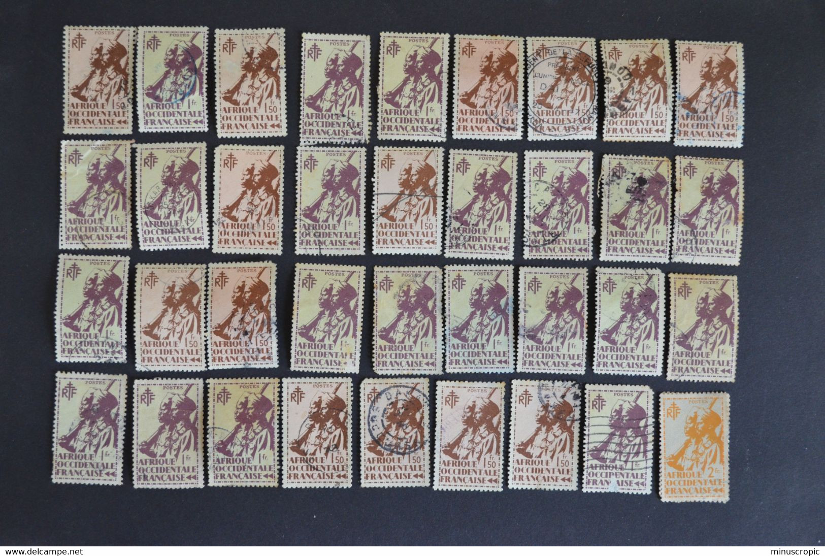 Un Lot De Timbres Oblitérés De L'Afrique Occidentale Française (AOF) - Gebraucht