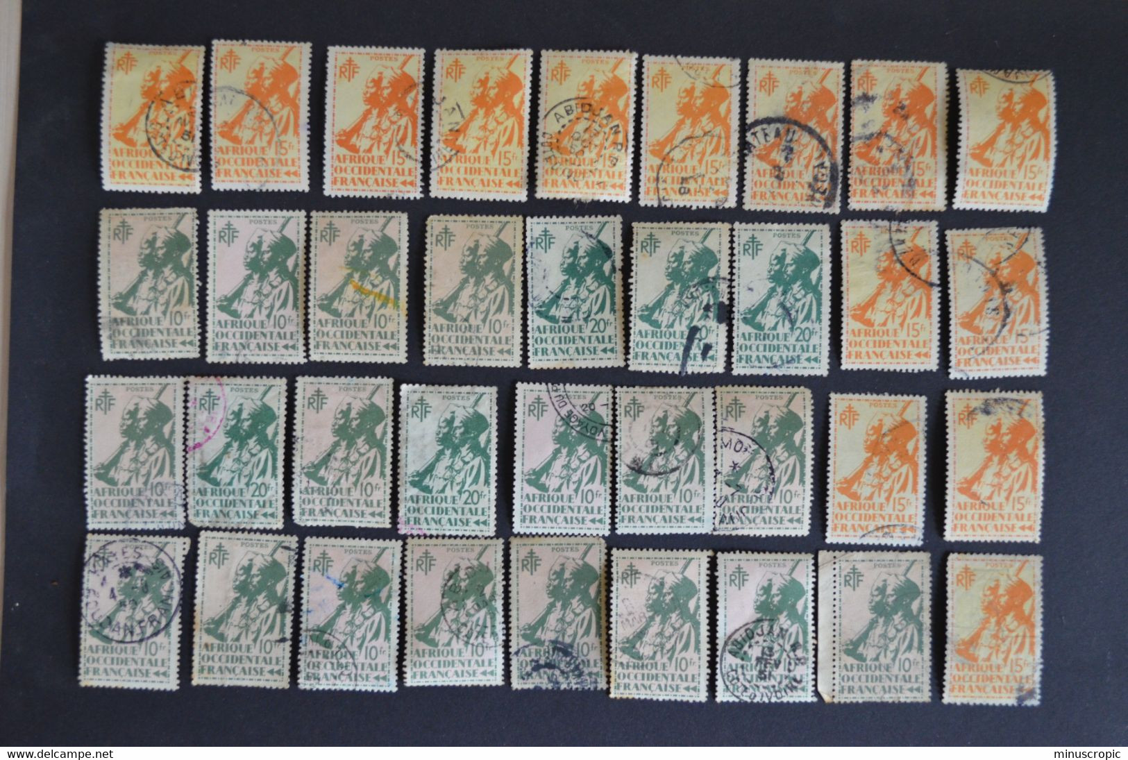 Un Lot De Timbres Oblitérés De L'Afrique Occidentale Française (AOF) - Used Stamps