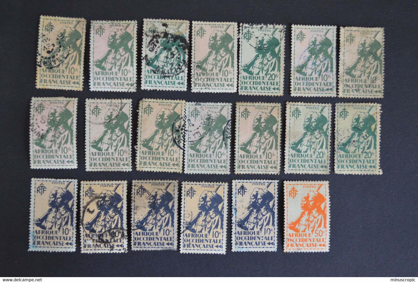 Un Lot De Timbres Oblitérés De L'Afrique Occidentale Française (AOF) - Gebraucht