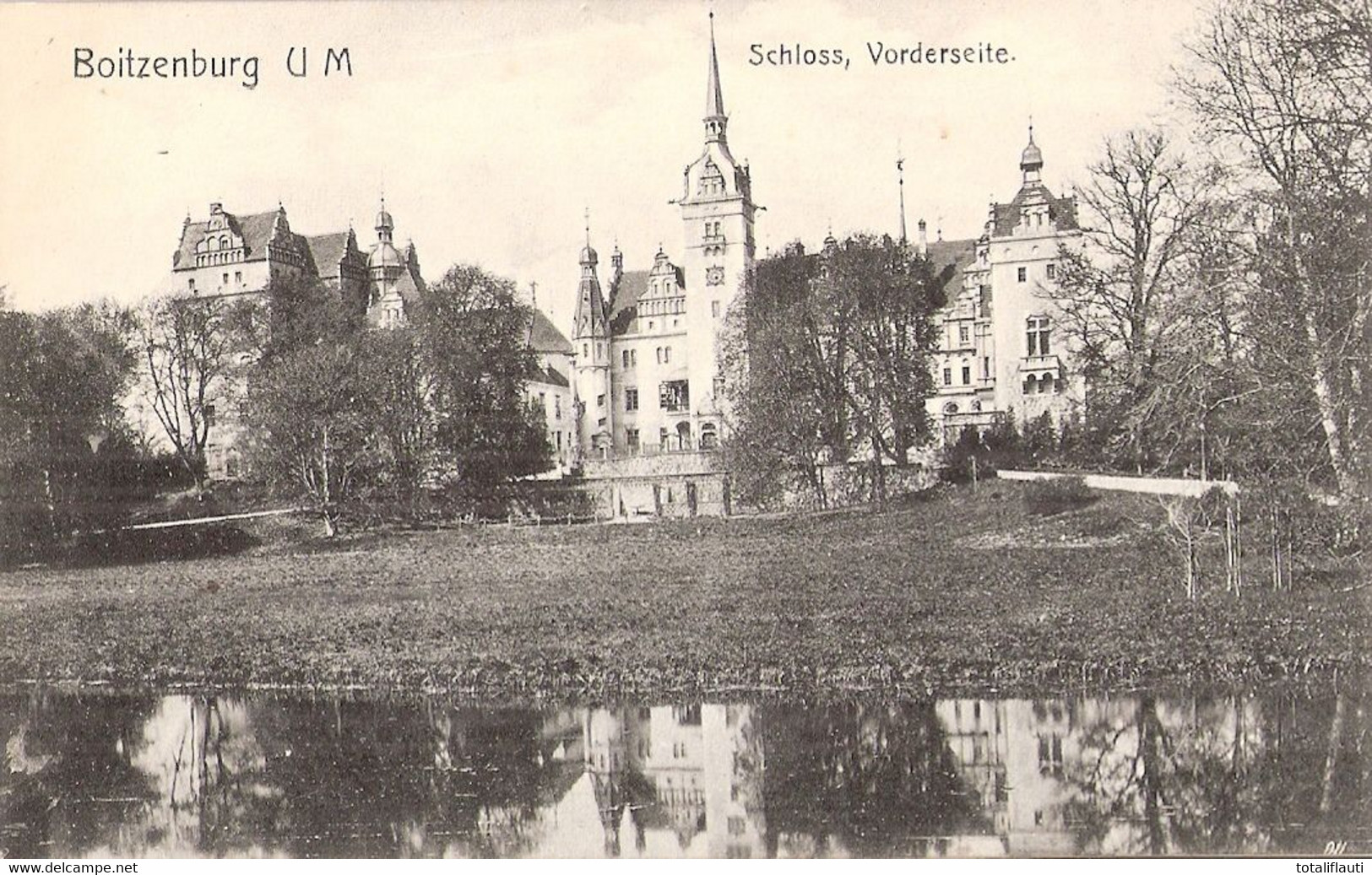 BOITZENBURG Uckermark Schloß Vorderseite Spiegelung Im Wasser DatiertOktober 1907 TOP-Erhaltung Ungelaufen - Boitzenburg