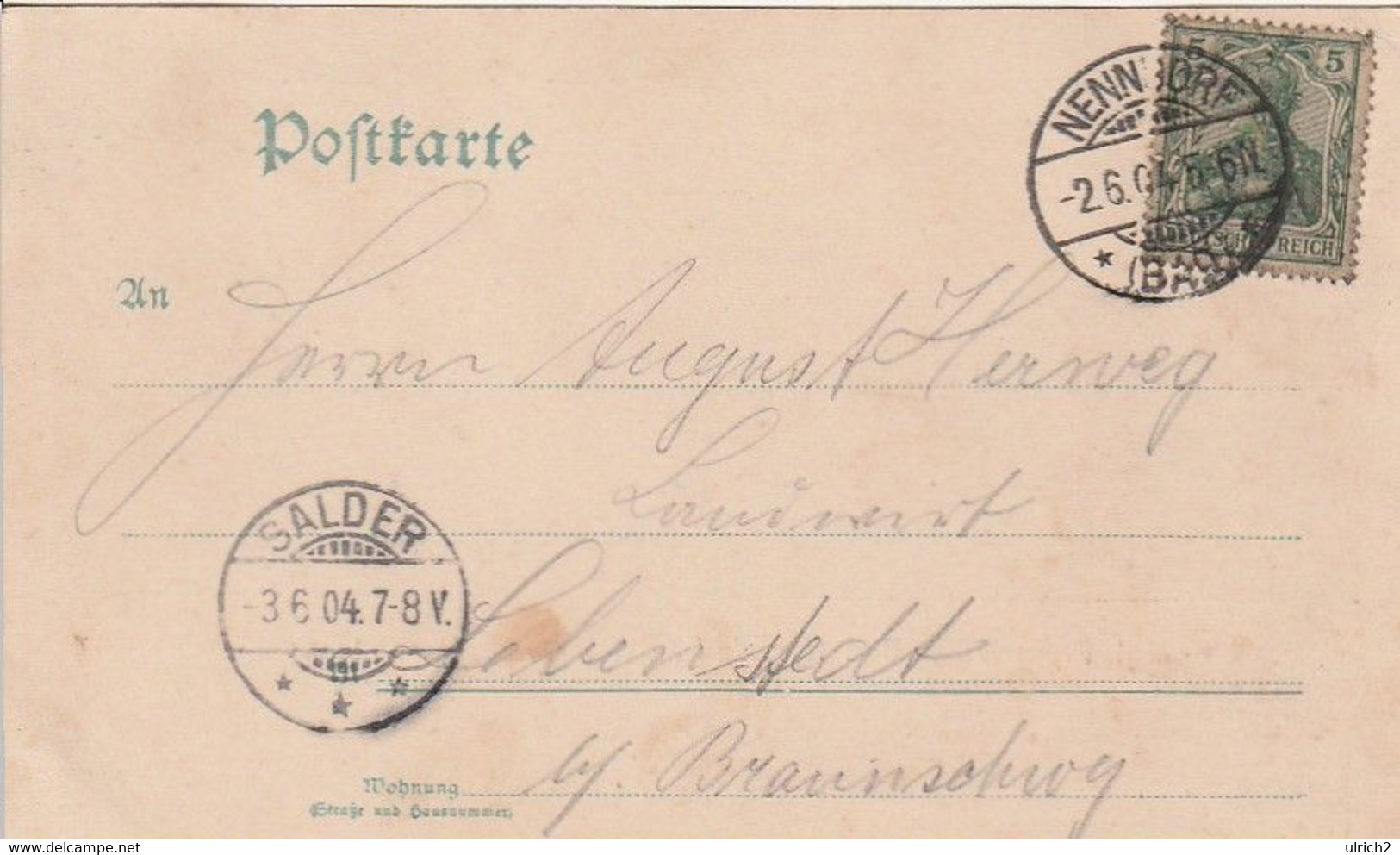 AK Königl. Preussisches Bad Nenndorf Bei Hannover - Gesamtansicht - Nach Salder - 1904 (58581) - Bad Nenndorf