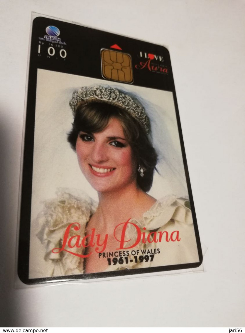 INDONESIA CHIPCARD 100  UNITS    INDONESIA CHIPCARD 100 UNITS LADY DIANA PRINCESS OFF WALES  MINT !!!  **6591 ** - Indonesië