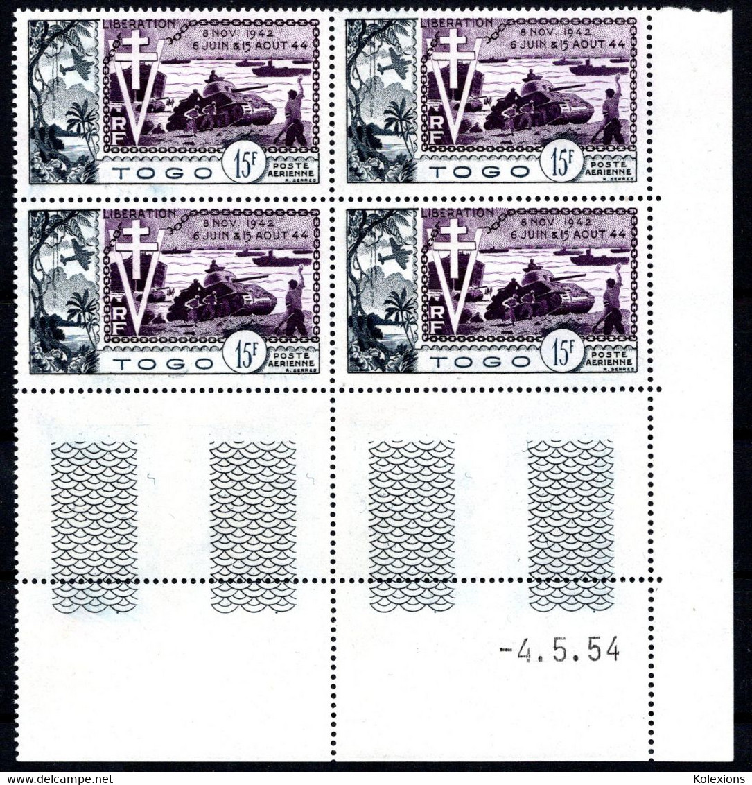 TOGO - YT PA N° 22 Bloc De 4 Coin Daté - Neufs ** - MNH - Cote 40,00 € - Neufs