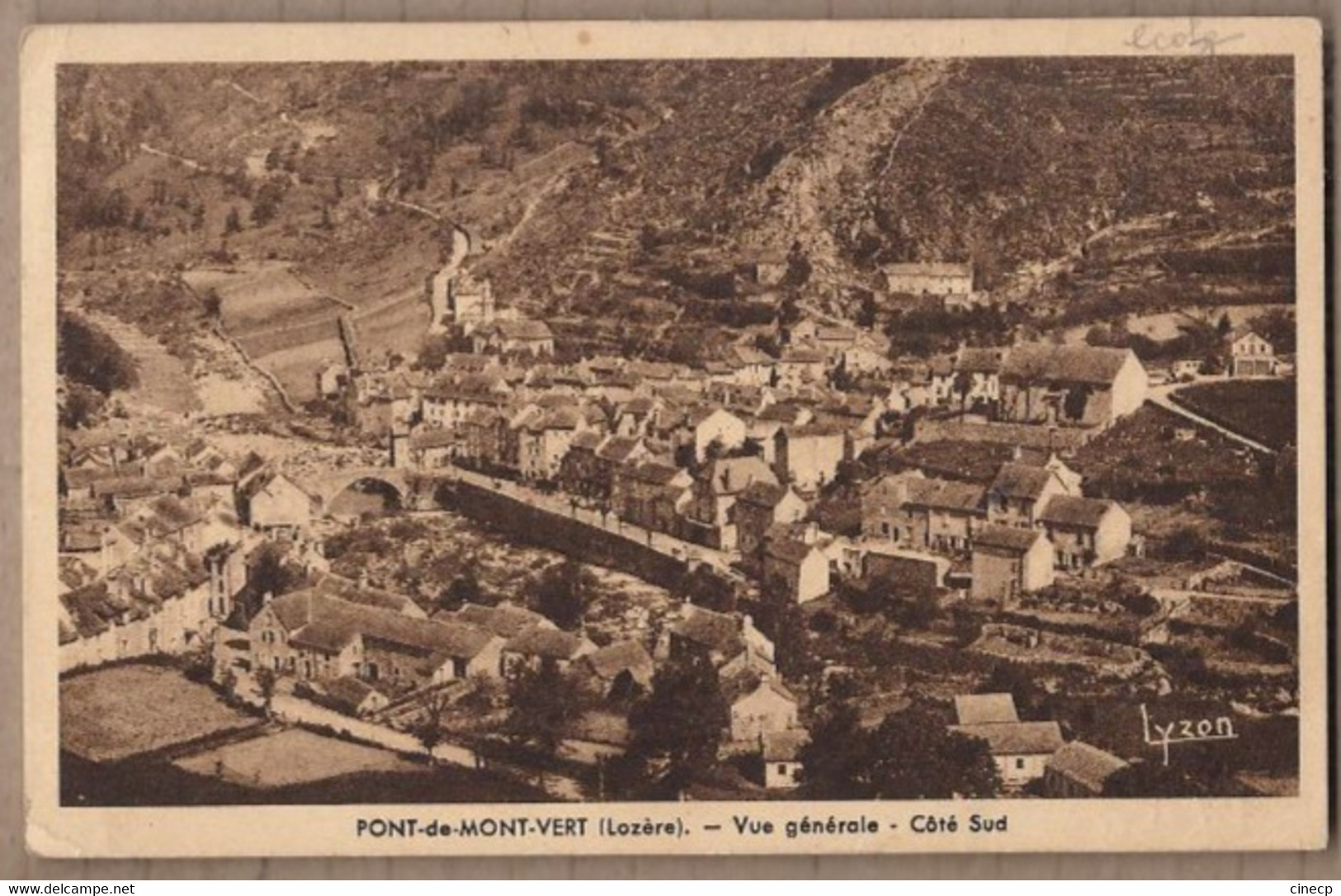 CPA 48 - PONT DE MONTVERT - Vue Générale - Côté Sud - TB PLAN CENTRE Partie Du Village - Le Pont De Montvert