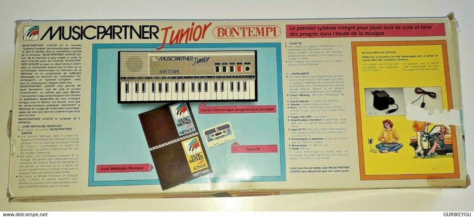 Synthétiseur Clavier Electronique Polyphonique Musicpartner Junior BONTEMPI BIEN - Musical Instruments